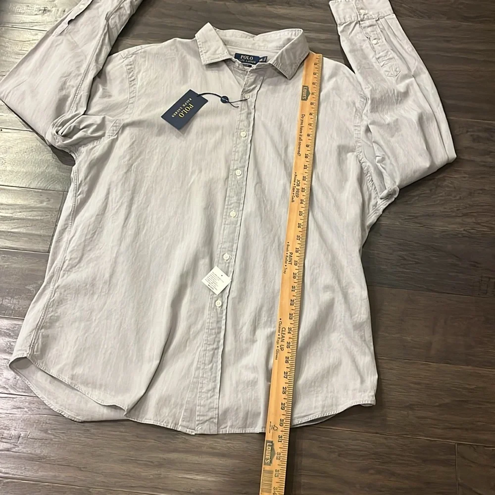 Polo Ralph Lauren Great Escape Button Down Shirt grey Slim Fit Mens Size XXL